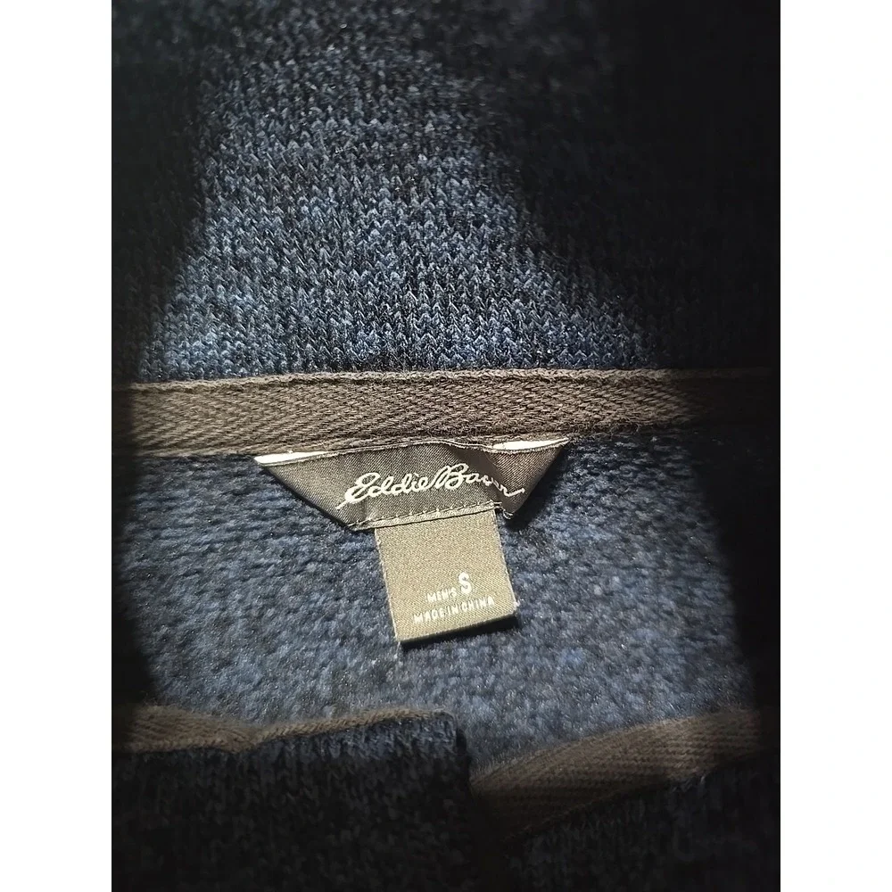 Eddie Bauer Radiator Mens Small Blue Fleece Knit Pullover Sweater Outdoor Preppy